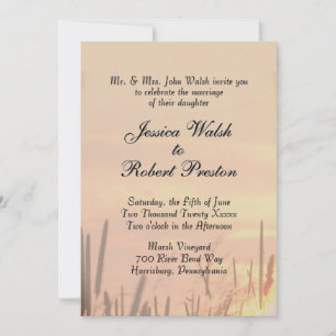 Sunset Field Wedding Invitation