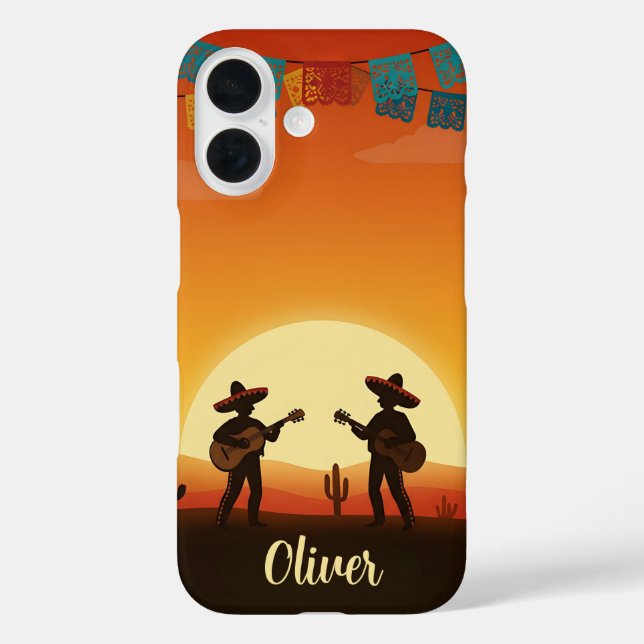 Sunset Fiesta – Whimsical Desert Celebration Case-Mate iPhone Case (Back)