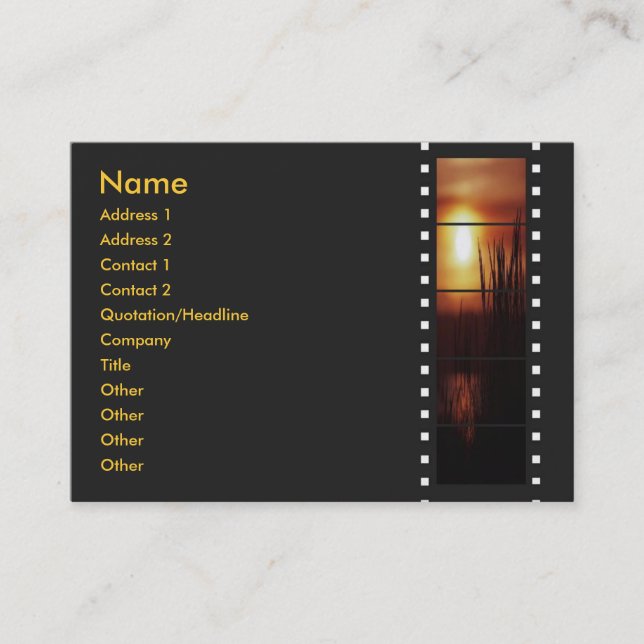 Sunset Filmstrip Profile Card (Front)