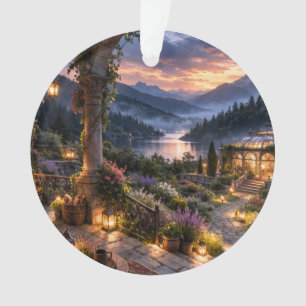 Sunset Fireside Terrace Castle Valley Ornament