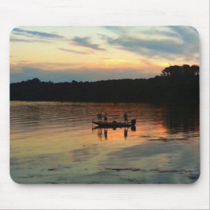 Sunset Fishing Mouse Pad