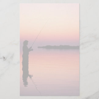 Sunset fishing stationery