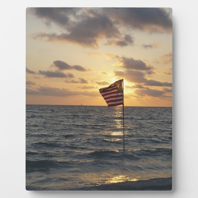 Sunset Flag Plaque (Front)