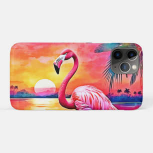 Sunset Flamingo Art Design iPhone 11 Pro Case