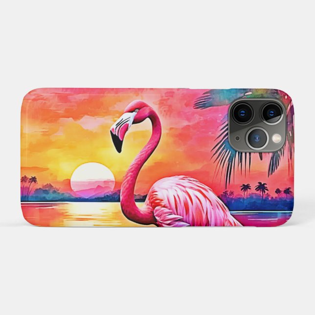 Sunset Flamingo Art Design Case-Mate iPhone Case (Back (Horizontal))