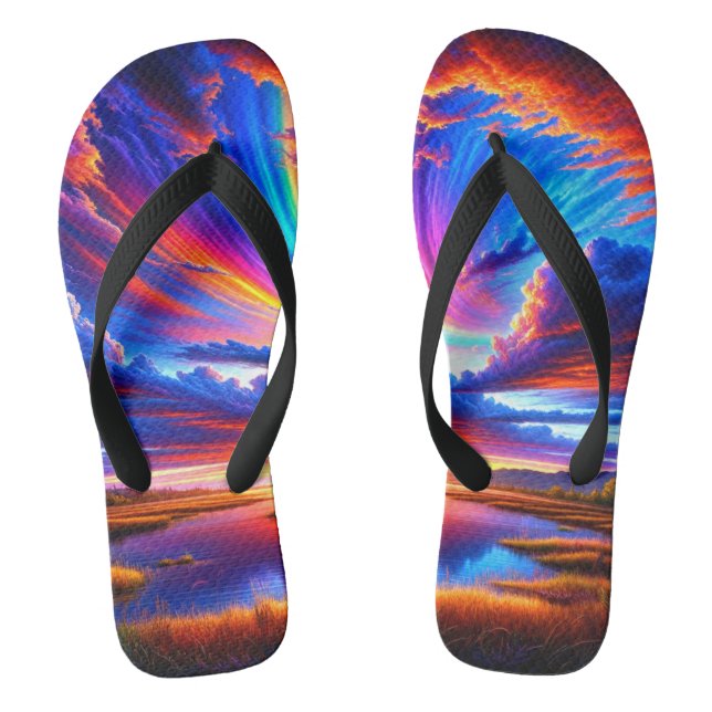 Sunset Flip Flops (Footbed)