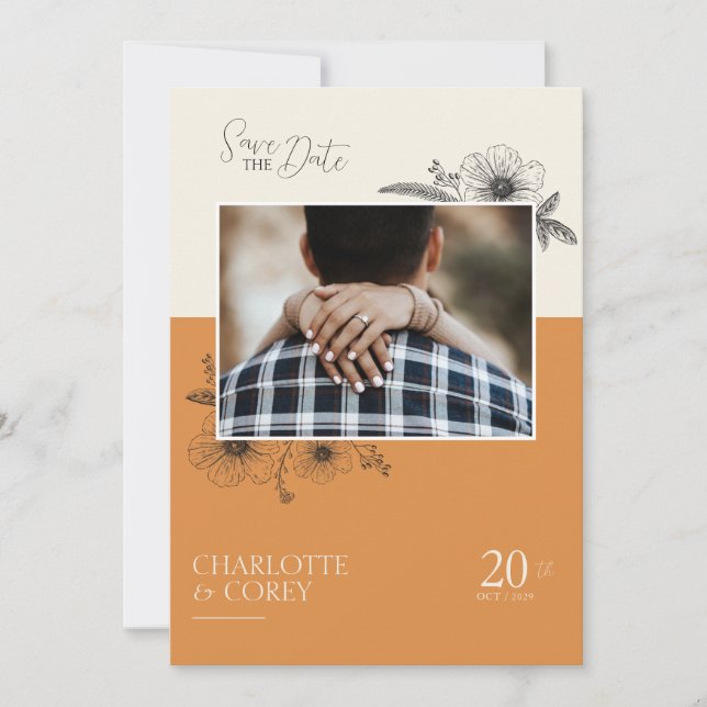 Sunset Floral Save The Date (Front)