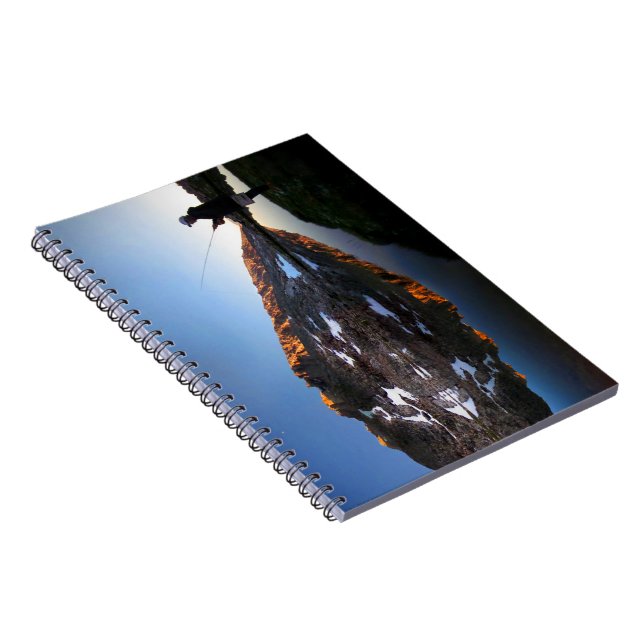 Sunset Fly Fisherman at Guitar Lake - JMT Notebook (Right Side)