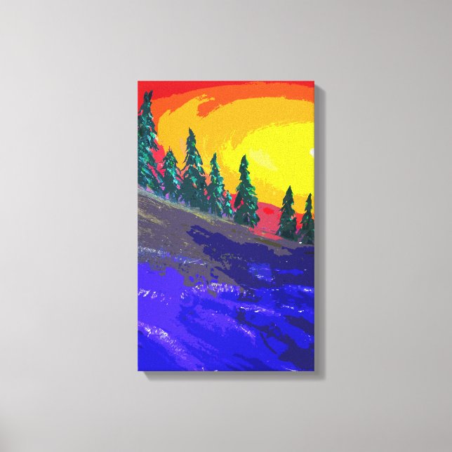 Sunset Forest Canvas Print (Front)