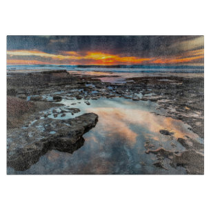 Sunset from the tide pools cutting board