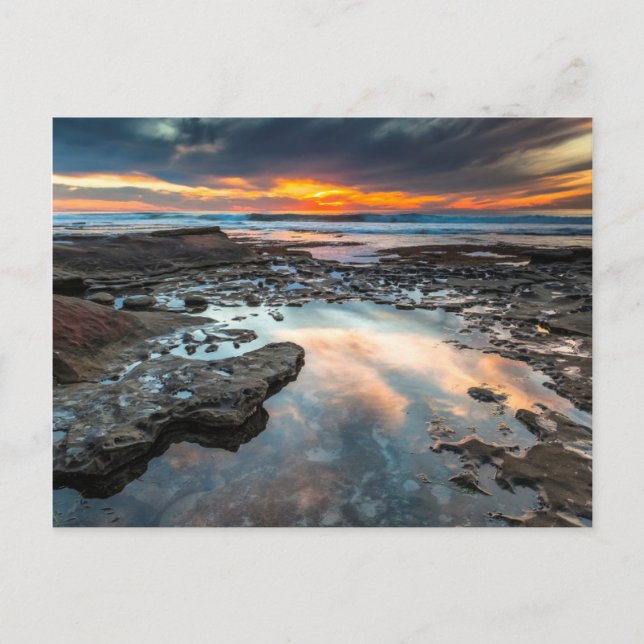Sunset from the tide pools postcard (Front)