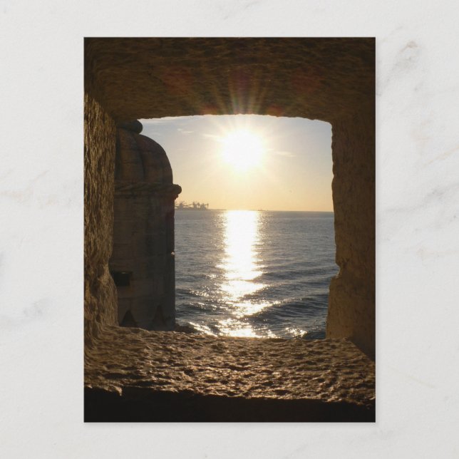 Sunset from the Tower of Lisbon Postcard (Front)