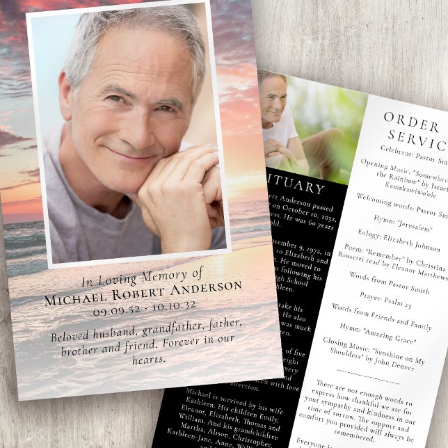 Sunset | Funeral Order of Service Program (Creator Uploaded)