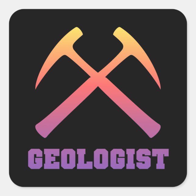 Sunset Geologist Sticker (Front)