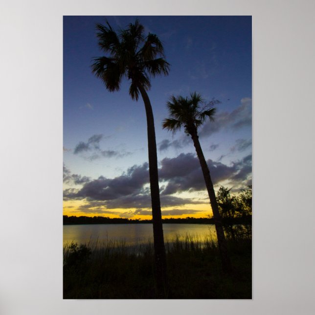 Sunset, George Lestrange Preserve, Fort Pierce, FL Poster (Front)