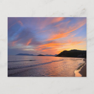 Sunset Gerakas Beach Zakynthos Greece Photograph  Postcard