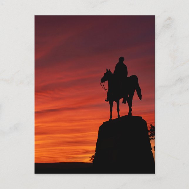 Sunset - Gettysburg National Park - Meade Memorial Postcard (Front)