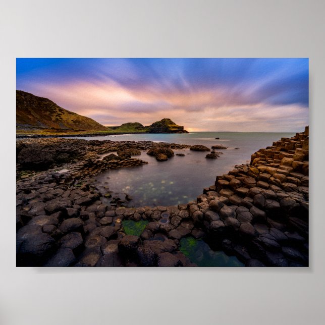 Sunset - Giant's Causeway, Northern Ireland Poster (Front)