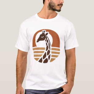 "Sunset Giraffe – A Bohemian Touch for Wildlife Lo T-Shirt