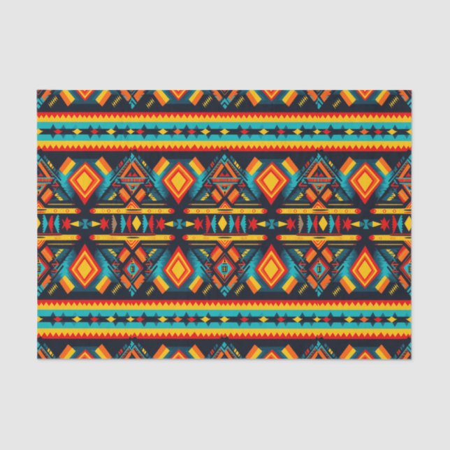 Sunset Glow Aztec Harmony Decoupage Paper (Front)