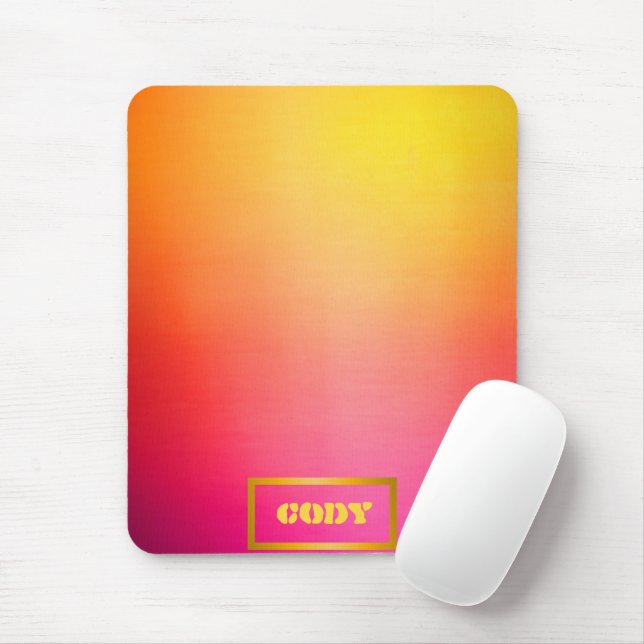 Sunset Glow Customizable Ombre  Mouse Pad (With Mouse)