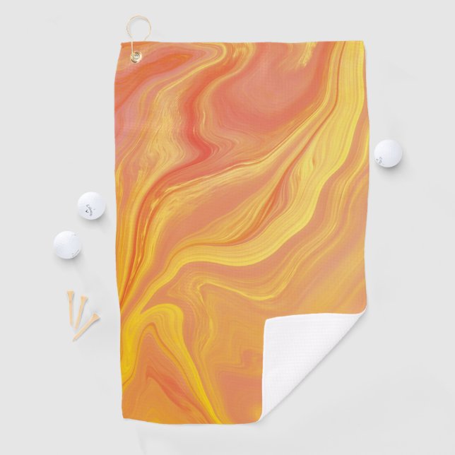 Sunset Glow Marble Golf Towel (InSitu)