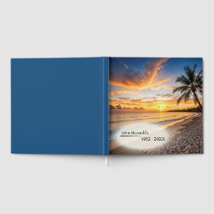 Sunset Glow Over a Tropical Island  Guest Book