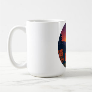 Sunset Glow: Romantic Camping Campfire Mug