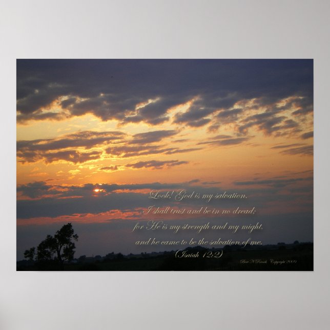 Sunset God is my Salvation Print (Front)