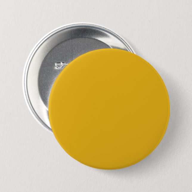 Sunset Gold Yellow E8B319 Colour Add a Name Option 3 Inch Round Button (Front & Back)