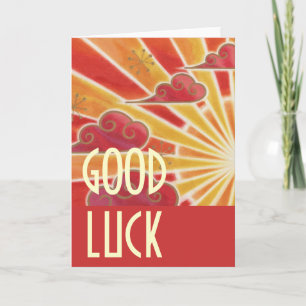 Sunset 'Good Luck' card