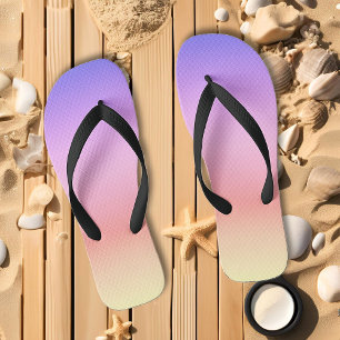 Sunset Gradient Beach Flip Flops