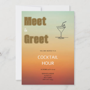 Sunset Gradient Business Cocktail Hour Invitation
