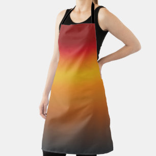 Sunset Gradient Vibrant Red Orange Yellow Ombre Apron