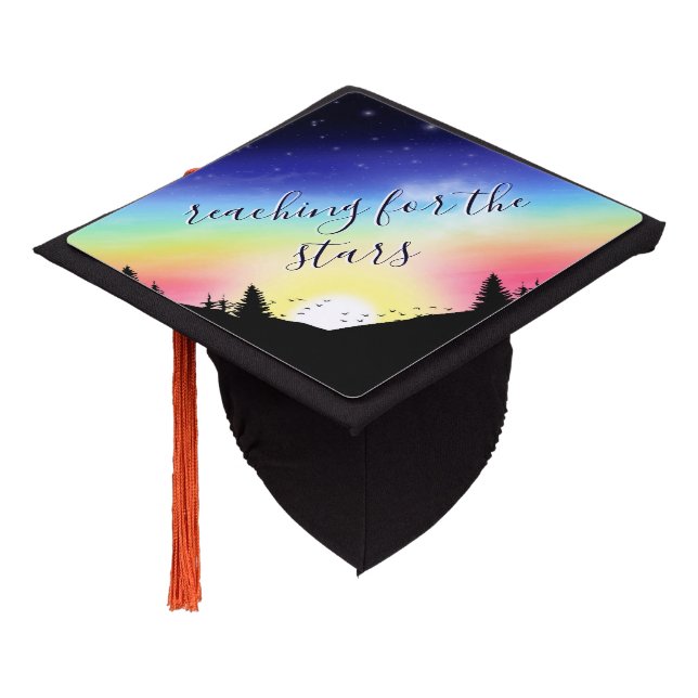 Sunset Graduation Cap Topper (Angled)