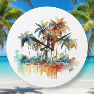 Sunset Grove Large Clock