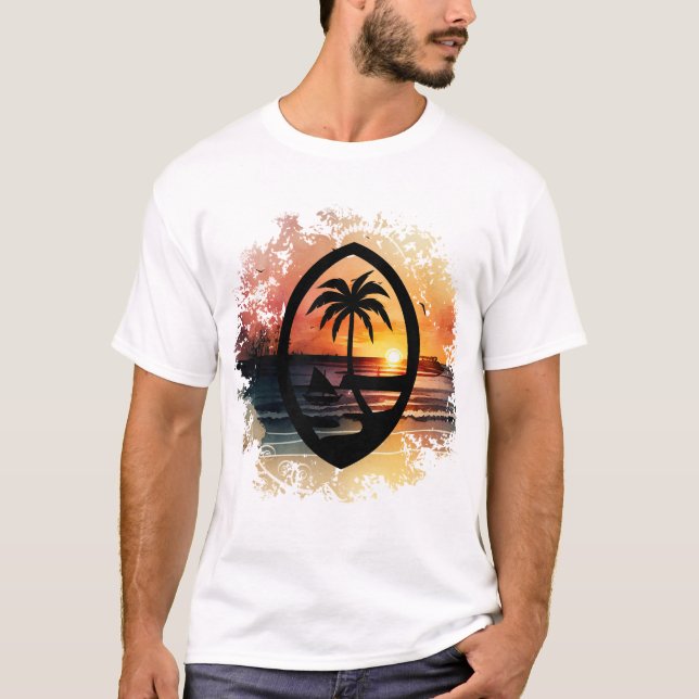 Sunset Guam Seal T-Shirt (Front)