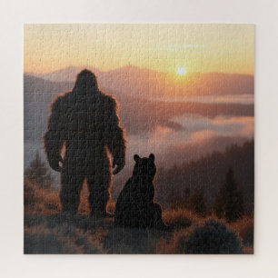 Sunset Guardians: Young Bigfoot & Cub  Jigsaw Puzzle