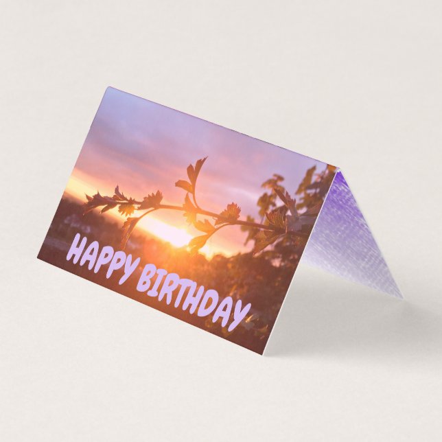 Sunset Happy Birthday Card 25 Pack (Front)
