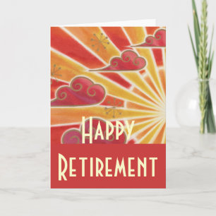 Sunset 'Happy Retirement' card