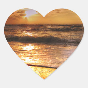 Sunset Heart Sticker