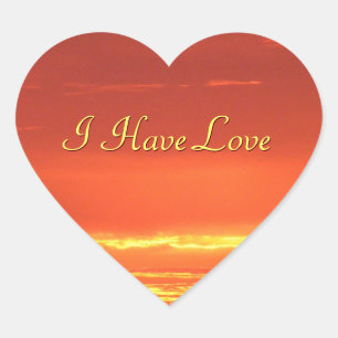 Sunset Heart Stickers
