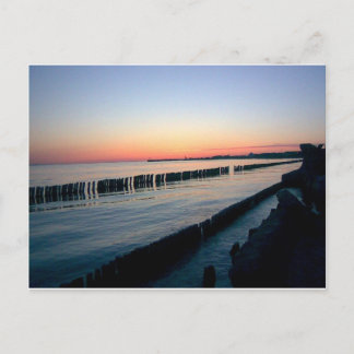 Sunset Hel Poland Postcard