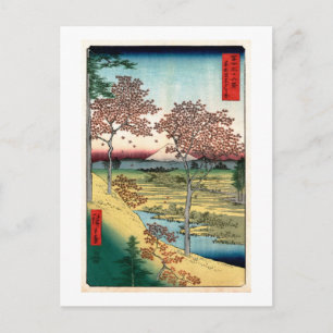Sunset Hill Meguro Hiroshige Japanese Fine Art Postcard