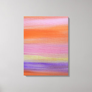 Sunset Horizon Colour Field Abstract Canvas Print