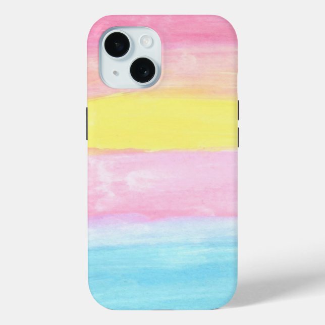 Sunset Horizon Watercolor Abstract  Case-Mate iPhone Case (Back)