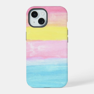 Sunset Horizon Watercolor Abstract iPhone 15 Case