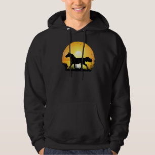 Sunset Horse Breed Silhouette Holsteiner Horse Hoodie