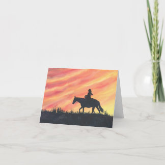 Sunset Horseback Ride Card