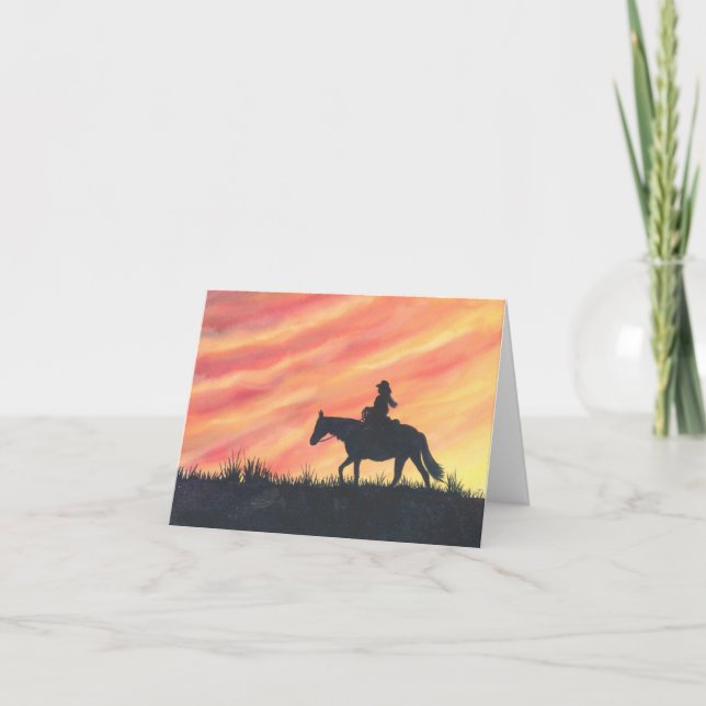 Sunset Horseback Ride Card (Front)